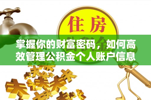 汕头掌握你的财富密码，如何高效管理公积金个人账户信息