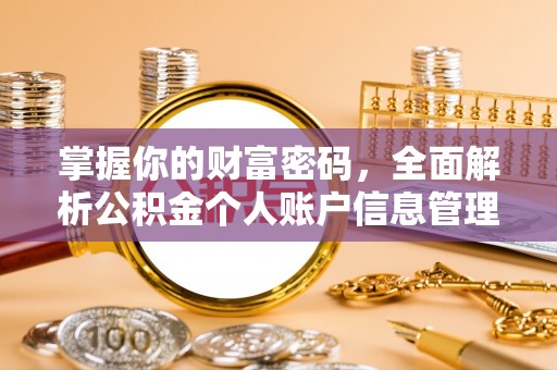 汕头掌握你的财富密码，全面解析公积金个人账户信息管理与优化